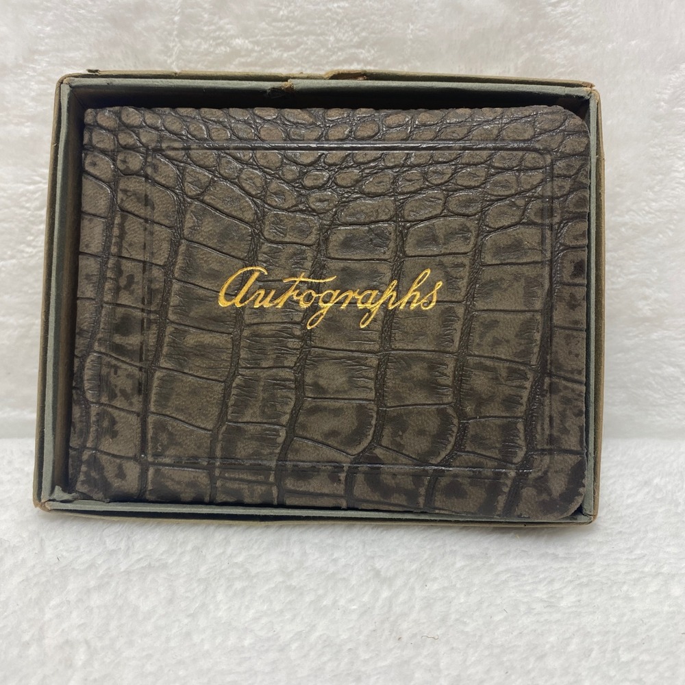 Vintage Horn Alligator‎ Leather Wallet in Box Antique USA Notes from 1926